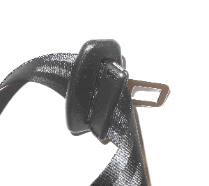 Dreipunkt Automatik Sicherheitsgurt, Gurtbandfarbe grau, mit 10 cm langem  Laschenschloss und Befestigungsmaterial 